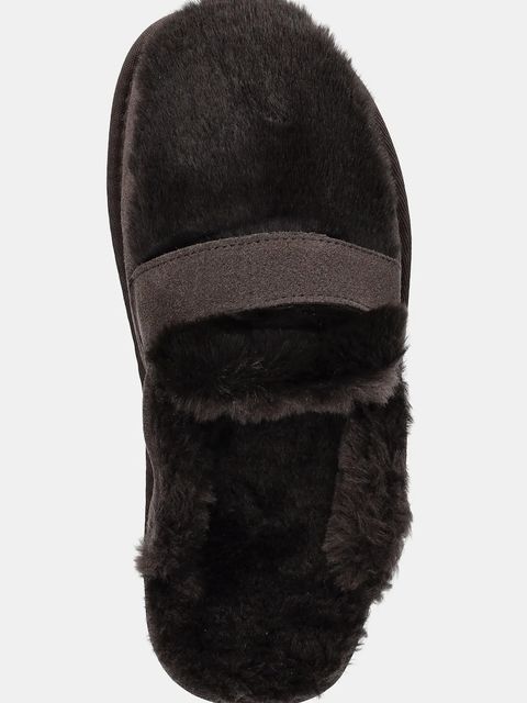 Answear.LAB kapcie zamszowe kolor brązowy