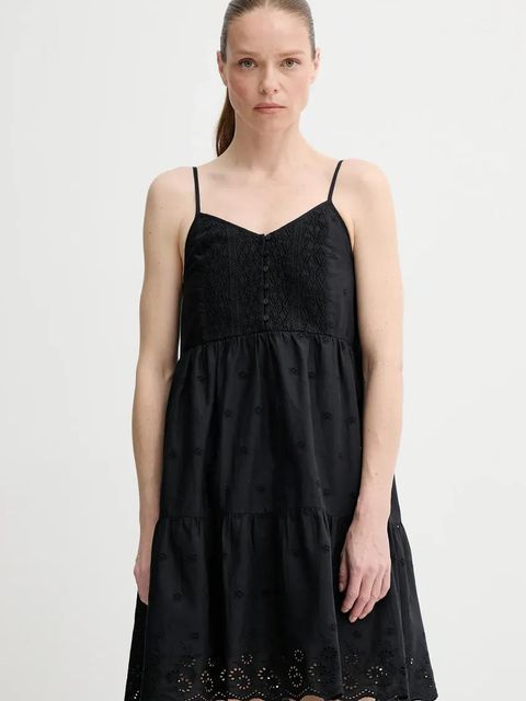 Levi's sukienka bawełniana CORA SL MINI DRESS kolor czarny mini rozkloszowana 001RJ - zdjęcie produktu nr 1