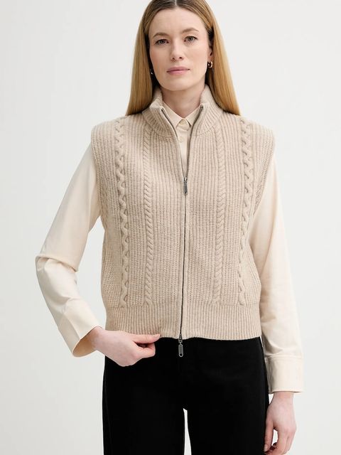 G-Star sweter wełniany 0 damski kolor beżowy ciepły D27728.D770 - zdjęcie produktu nr 1