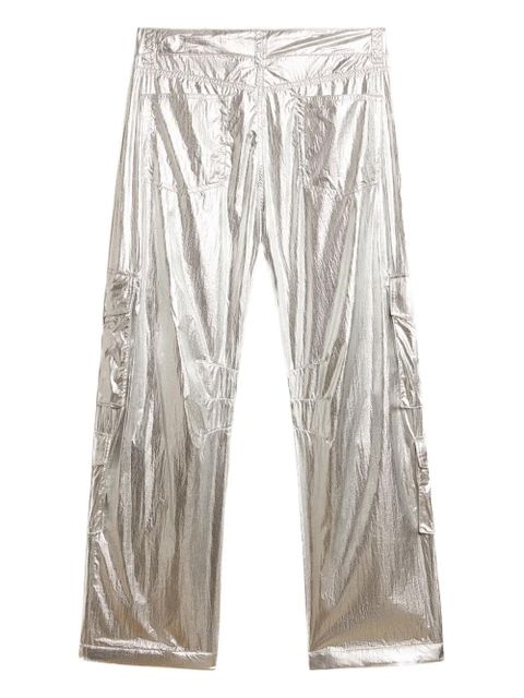 Golden Goose cargo pants in silver technical fabric - zdjęcie produktu nr 2
