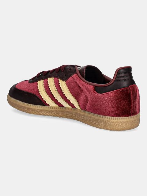 adidas Originals sneakersy skórzane Samba OG damskie kolor bordowy JS1394