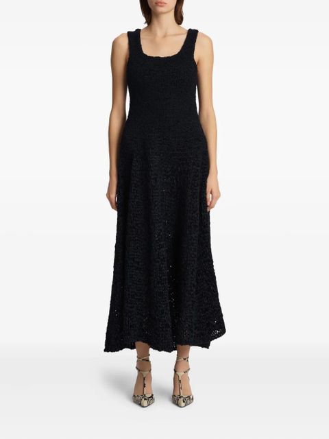 KHAITE Twigs square-neck maxi dress - Blue