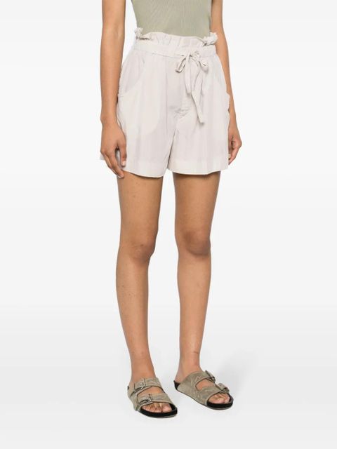ISABEL MARANT Hidea paperbag-waist shorts - Neutrals