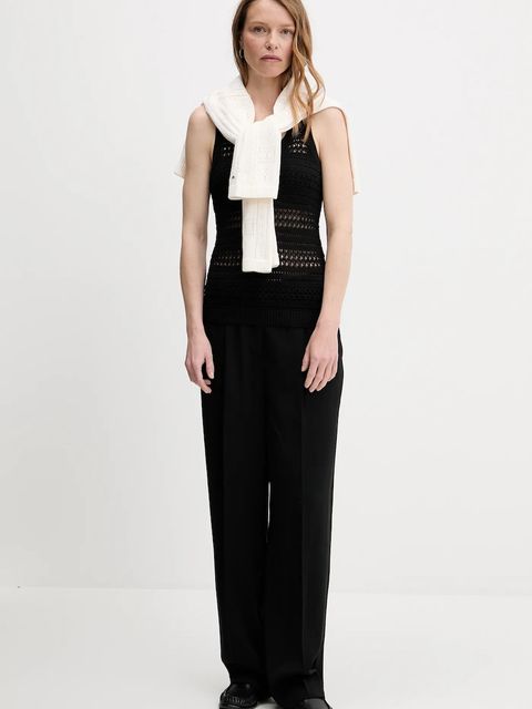 Tommy Hilfiger top damskie kolor czarny WW0WW45647 - zdjęcie produktu nr 2