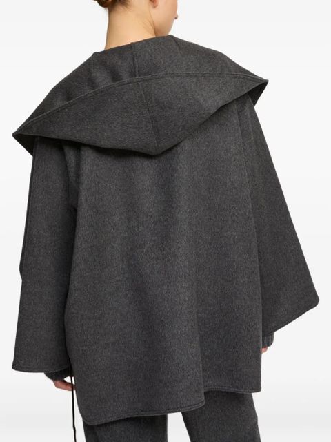 Yves Salomon hooded wrap coat - Grey