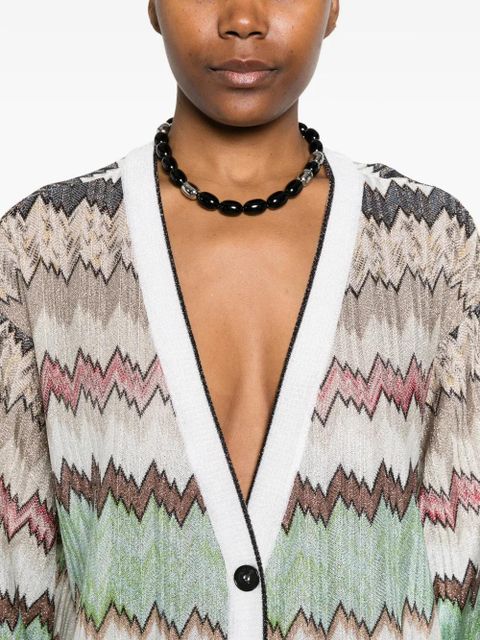 Missoni chevron pocket cardigan - White