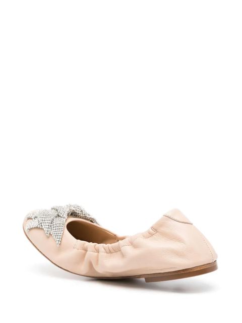 Casadei rhinestone-bow ballerina shoes - Pink - zdjęcie produktu nr 2