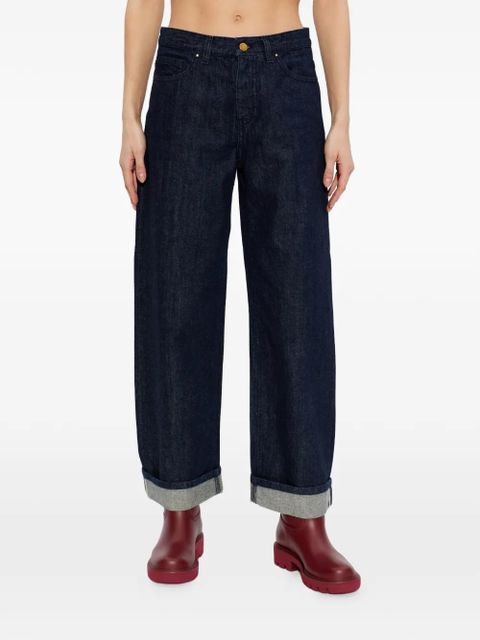 Moncler cuffed trousers - Blue