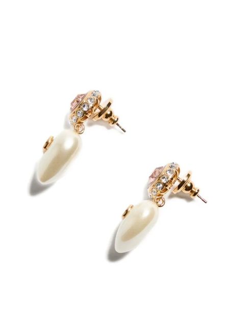 Valentino Garavani Vlogo signature heart-pendant earrings - Gold