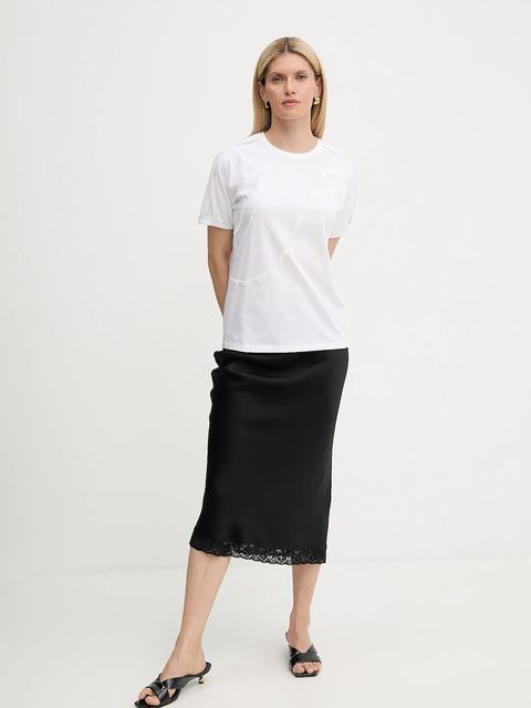 BOSS t-shirt bawełniany damski kolor biały 50545660