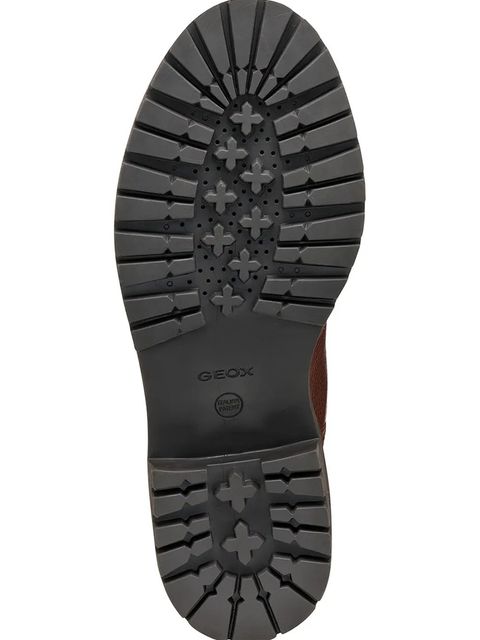 Geox kozaki D IRIDEA damskie kolor brązowy na płaskim obcasie D56HRH 0FFNH C6F6T