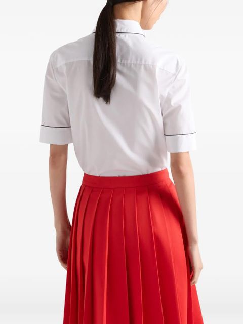 Prada short-sleeved poplin shirt - White