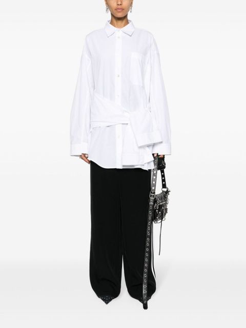 Balenciaga knotted-sleeve cotton shirt - White