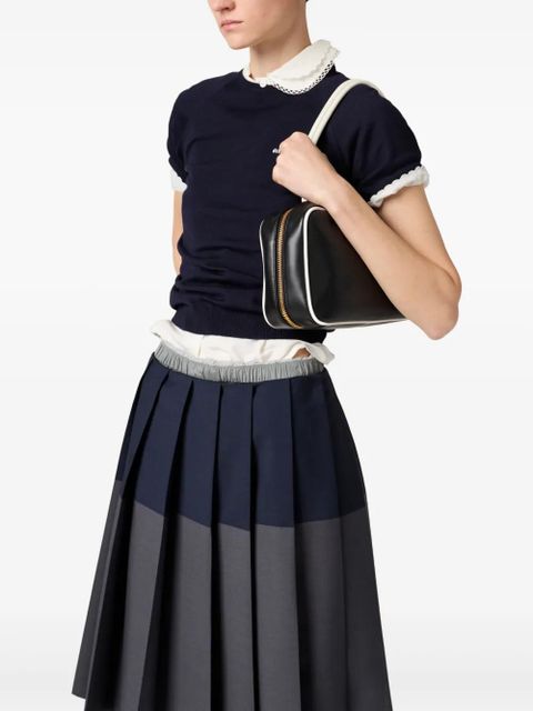 Miu Miu logo-intarsia T-shirt - Blue - zdjęcie produktu nr 2