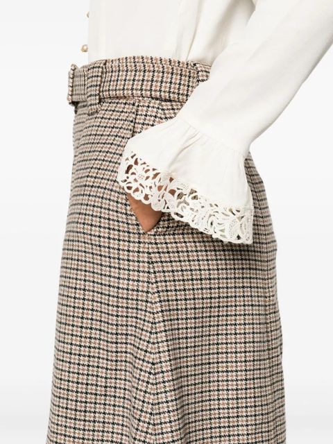 ZIMMERMANN belted pleated skirt - Neutrals