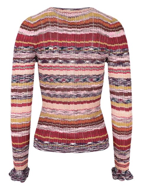 Ulla Johnson ribbed striped cardigan - Red - zdjęcie produktu nr 1