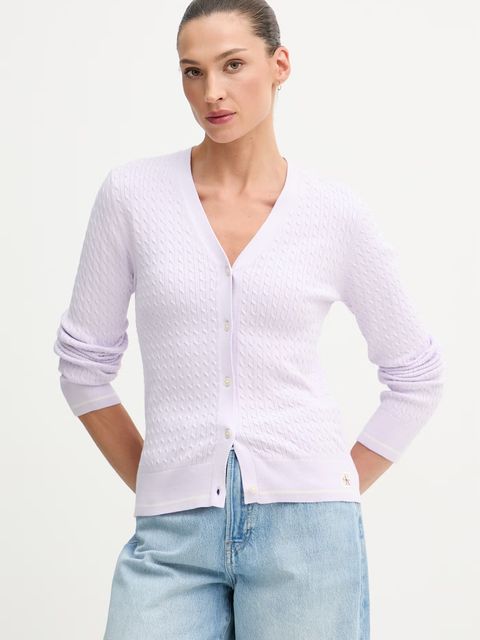 Calvin Klein Jeans kardigan damski z bawełną - zdjęcie produktu nr 1