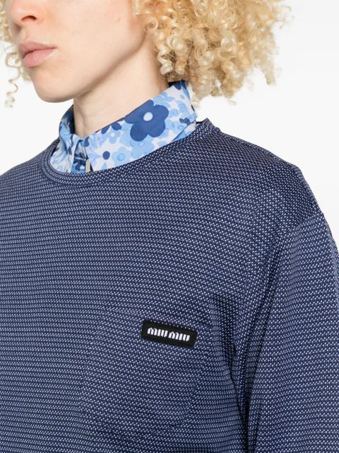 Miu Miu chest-pocket sweatshirt - Blue