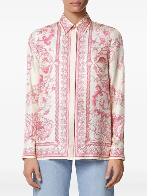 Versace Underwater Barocco-print shirt - Pink