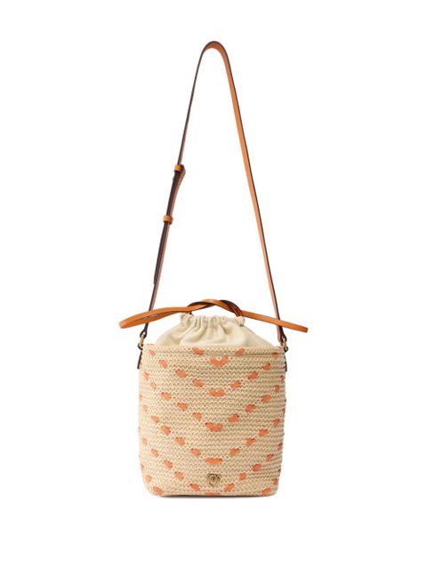 PINKO woven appliqué bucket bag - Neutrals - zdjęcie produktu nr 1