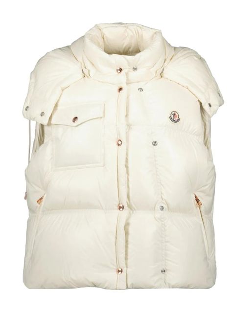 Moncler quilted hooded puffer gilet - White - zdjęcie produktu nr 1