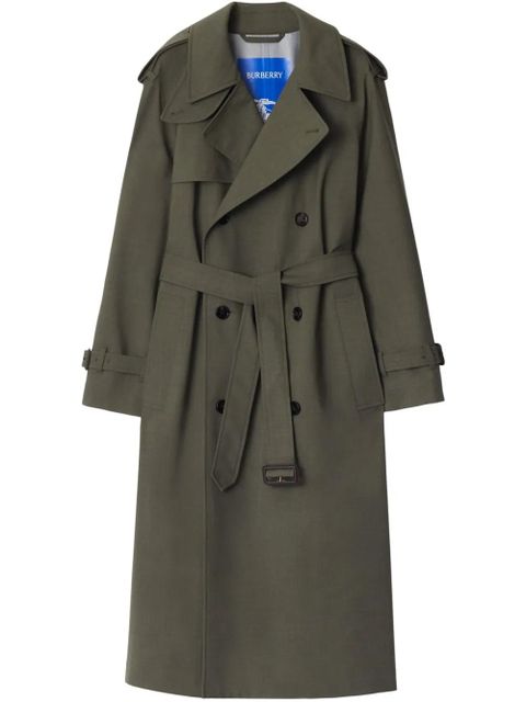 Burberry long wool trench coat - Green - zdjęcie produktu nr 1