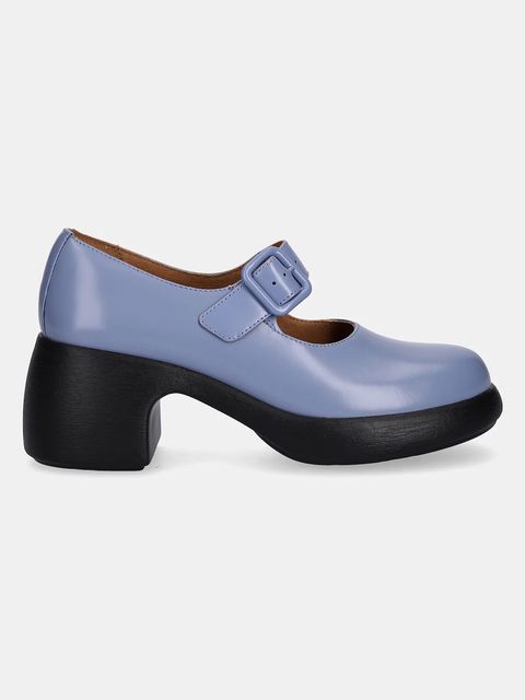 Camper czółenka skórzane Thelma II kolor niebieski na słupku K201801-002 - zdjęcie produktu nr 2