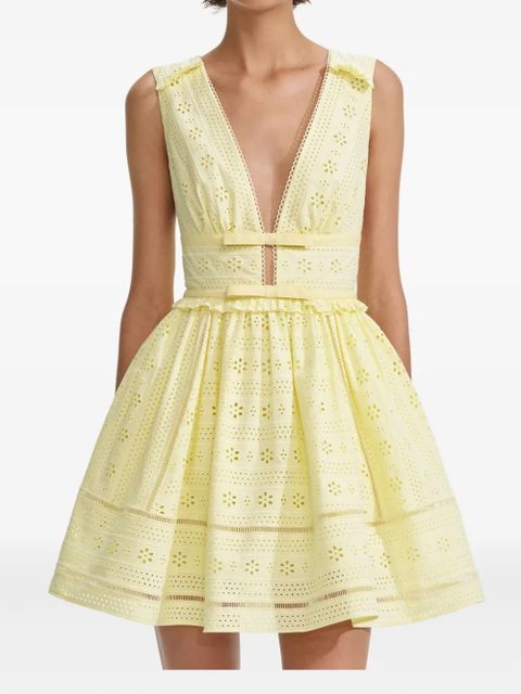 Self-Portrait cotton dress - Yellow - zdjęcie produktu nr 1