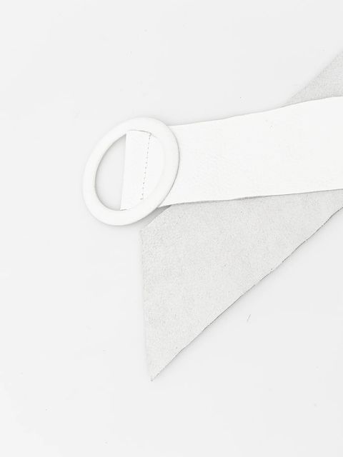 Answear.LAB pasek skórzany damski kolor biały