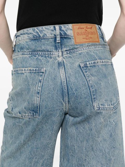 SANDRO acid-wash denim shorts - Blue - zdjęcie produktu nr 2