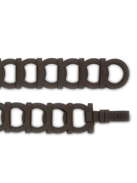 Ferragamo Gancini leather belt - Brown - zdjęcie produktu nr 2