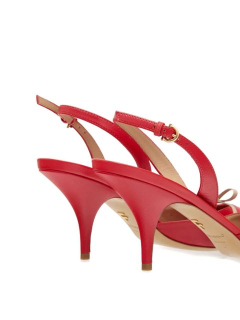 Ferragamo 70mm mini-bow slingback pumps - Red - zdjęcie produktu nr 2