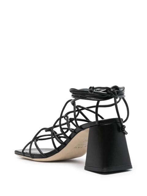 BY FAR Alexander 70mm strappy sandals - Black