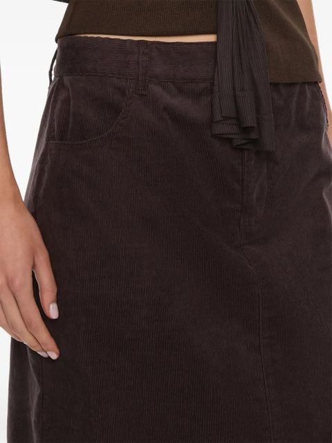 Christopher Esber corduroy maxi skirt - Brown