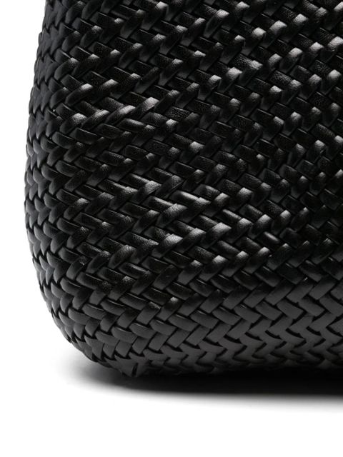 DRAGON DIFFUSION Santa Marta woven-leather shoulder bag - Black