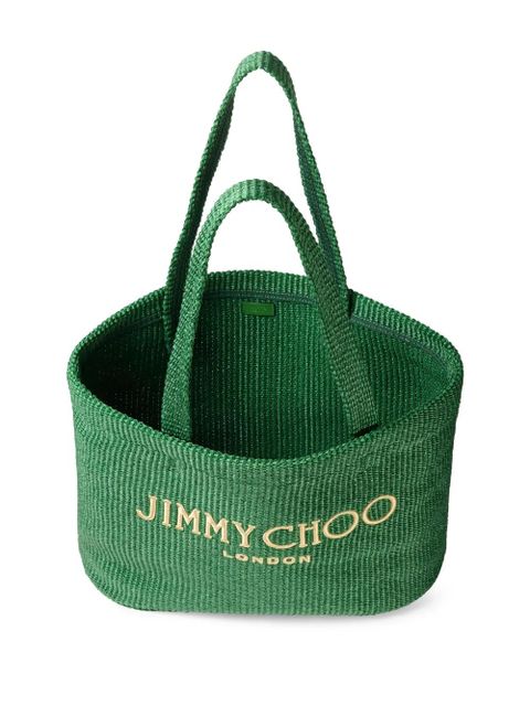 Jimmy Choo logo-embroidered tote bag - Green - zdjęcie produktu nr 2