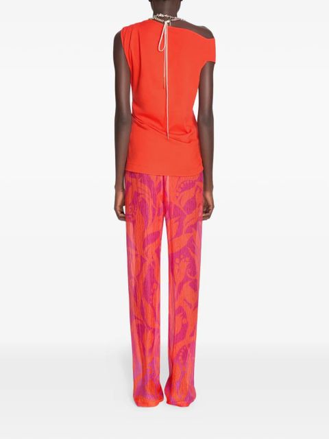 DRIES VAN NOTEN off-shoulder jersey top - Orange