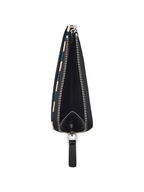 Marc Jacobs stripe top zip-wallet - Blue