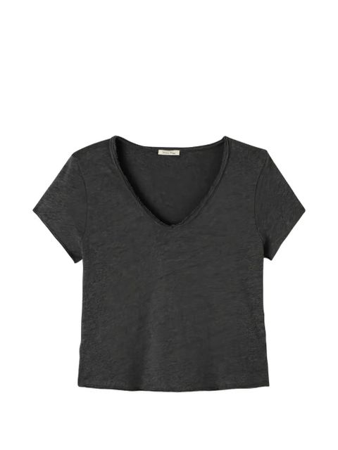 American Vintage V-neck short-sleeve T-shirt - Grey - zdjęcie produktu nr 1