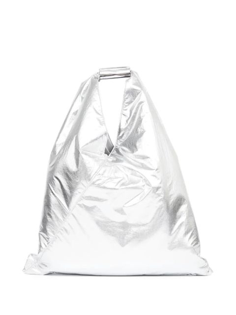 MM6 Maison Margiela Classic Japanese metallic-effect tote bag - Silver