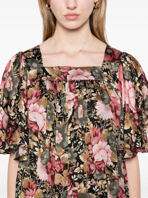 Chloé floral-print mini dress - Black