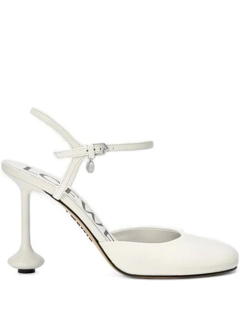 LOEWE 90mm ankle-strap bulb-heel pumps - White - zdjęcie produktu nr 1