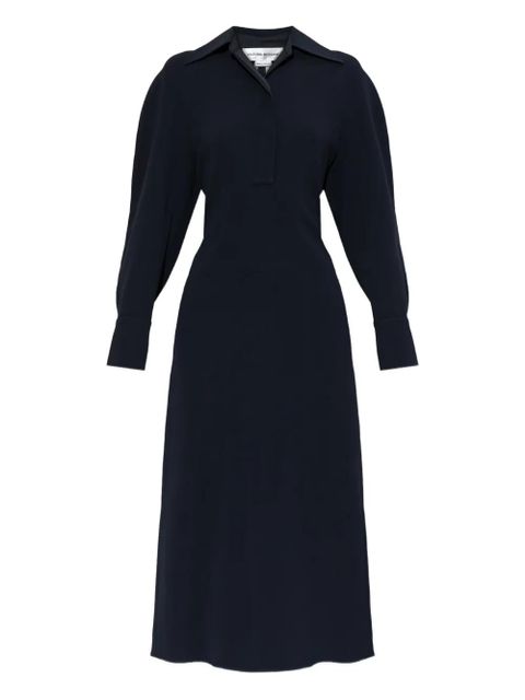 Victoria Beckham collared long-sleeve dress - Blue - zdjęcie produktu nr 1