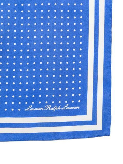 Lauren Ralph Lauren polka-dot silk scarf - Blue - zdjęcie produktu nr 2