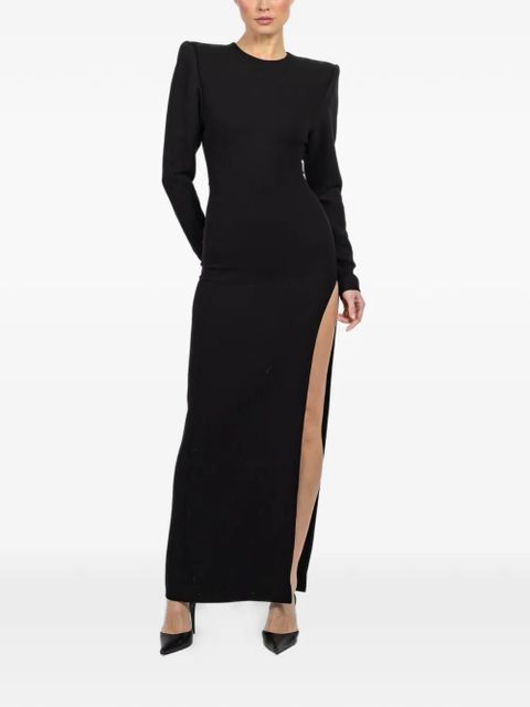 WARDROBE.NYC shoulder-pad maxi dress - Black