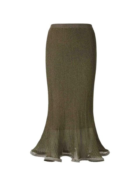 Simkhai Brighton embellished ribbed midi skirt - Green - zdjęcie produktu nr 1