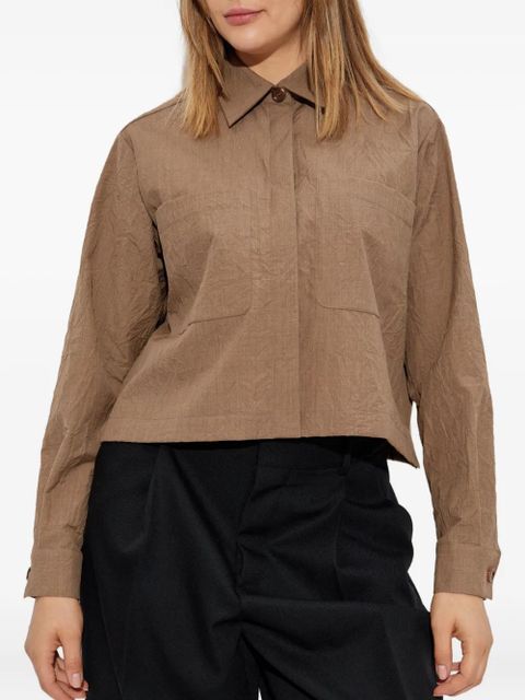 Max Mara textured pocket shirt - Brown
