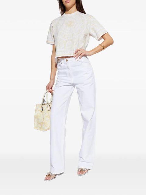 Versace Barocco-print T-shirt - White