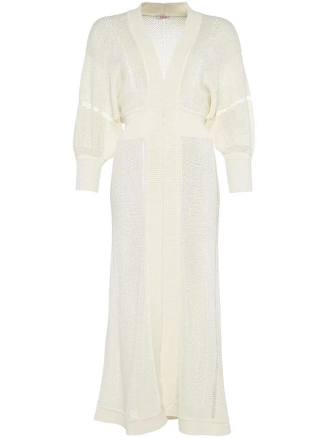 ERES Stella knitted V-neck dress - White - zdjęcie produktu nr 1