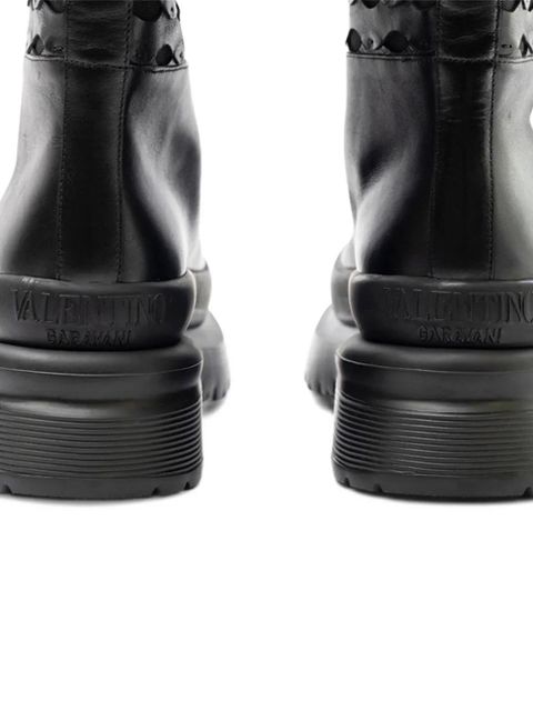 Valentino Garavani cut-out platform boots - Black